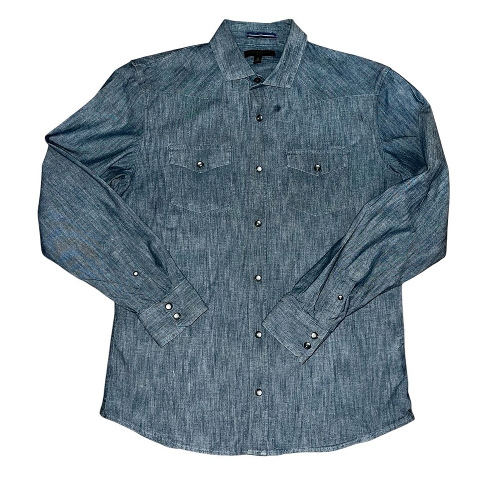 Banana Republic Slim Fit Pearl Snap Mens Size Medium